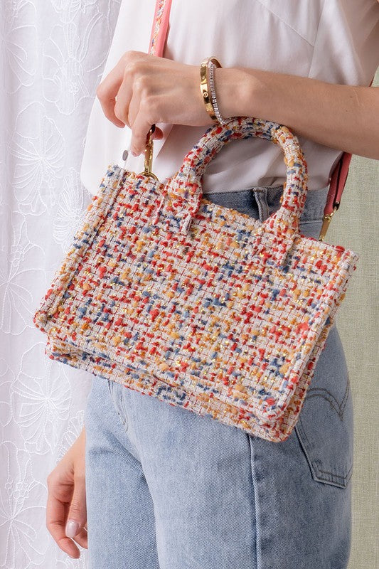 Tweed Mini Tote