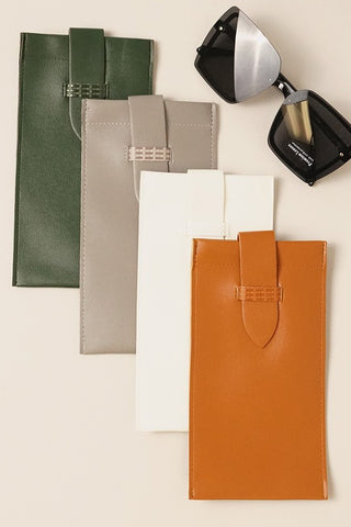 Faux Leather Sunglasses Case