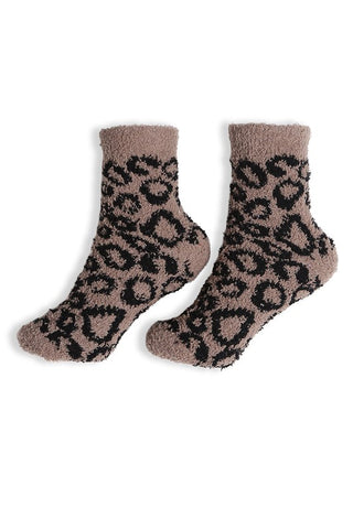Leopard Mini Crew Socks