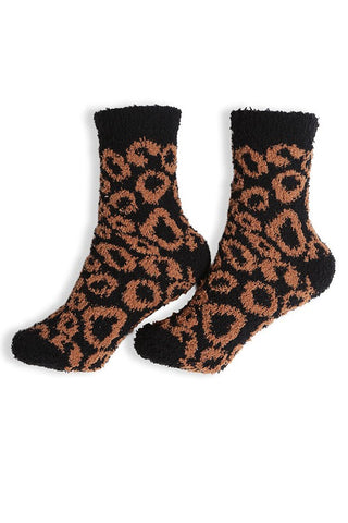 Leopard Mini Crew Socks