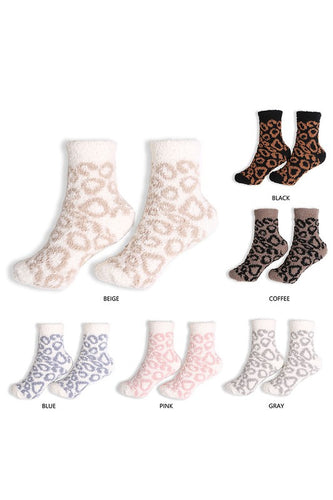 Leopard Mini Crew Socks