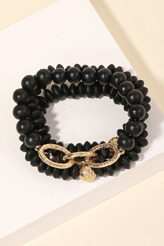 Disc Beaded Bracelet Set