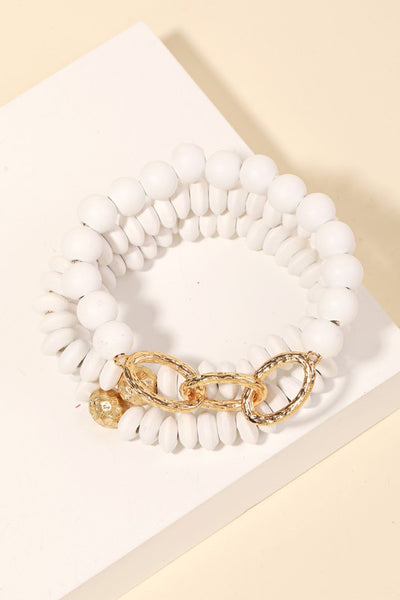 Disc Beaded Bracelet Set