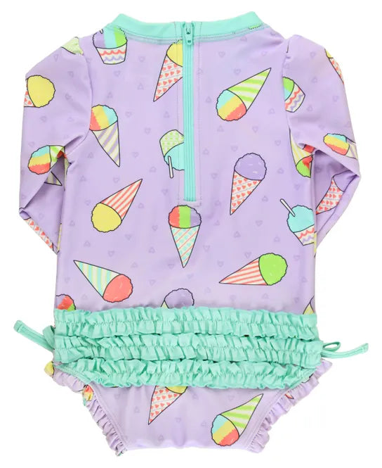 Snow Cone Long Sleeve One Piece Rash Guard