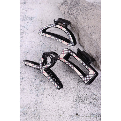 Plaid Hair Clips