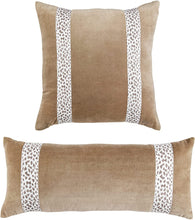 Leopard Trim Velvet Pillows