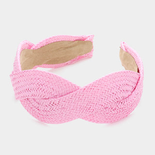 Twisted Wavy Straw Headband