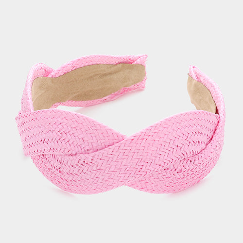 Twisted Wavy Straw Headband