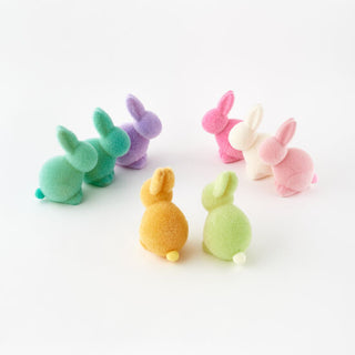 Seated Flocked Bunny