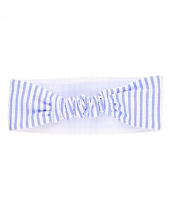 Periwinkle Blue Seersucker Swimwear Headband- Ruffle Butts