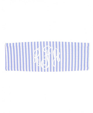 Periwinkle Blue Seersucker Swimwear Headband- Ruffle Butts