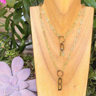 Chain Link Letter Necklace