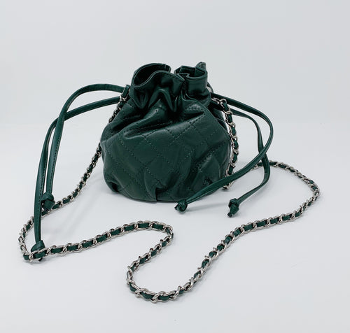 Quilted Drawstring Crossbody